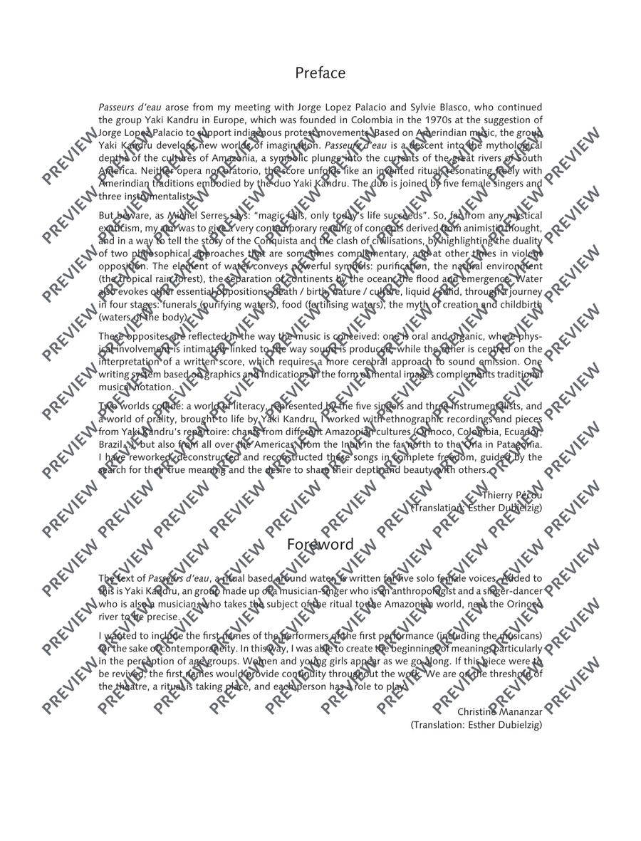 Passeurs d'eau Passeurs d'eau Women's Choir scores gallery preview page 7