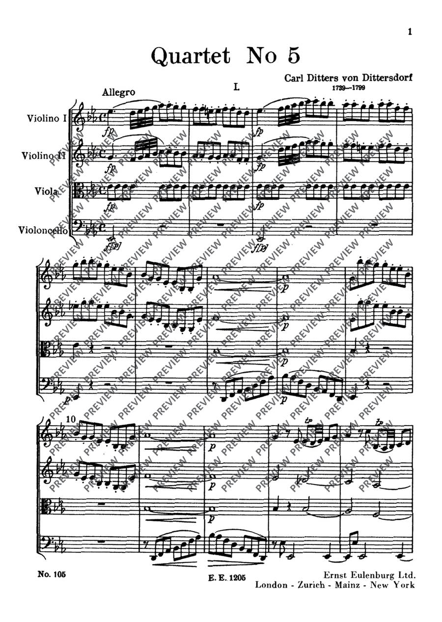 String Quartet Eb major String Quartet scores gallery preview page 4