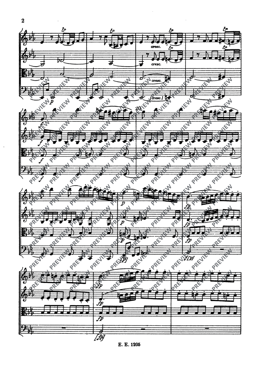 String Quartet Eb major String Quartet scores gallery preview page 5