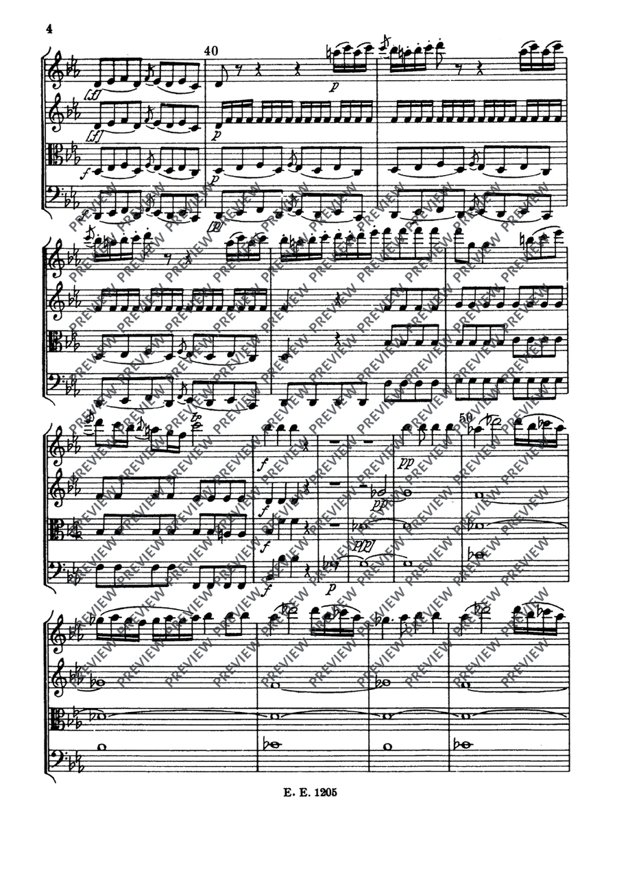 String Quartet Eb major String Quartet scores gallery preview page 7