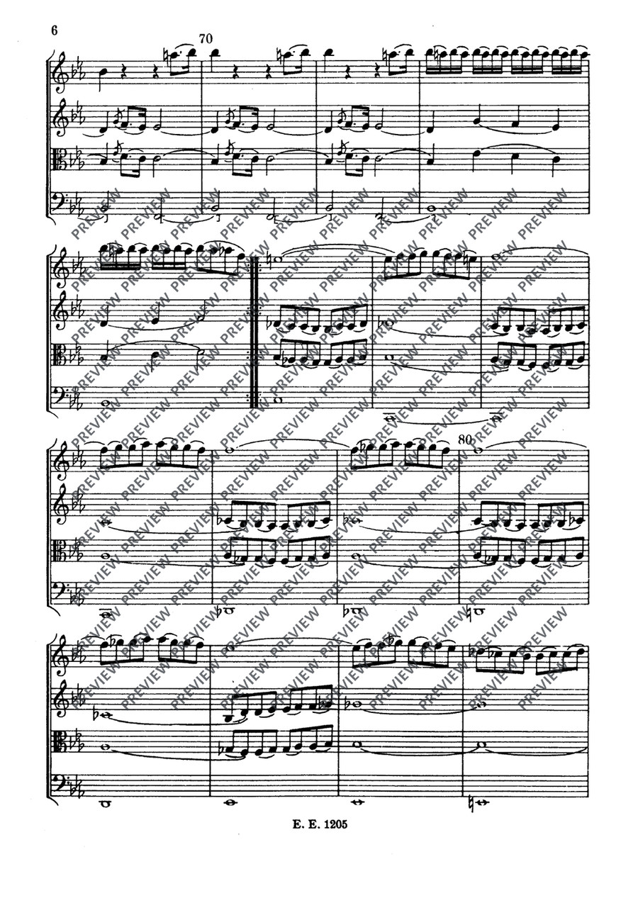 String Quartet Eb major String Quartet scores gallery preview page 9