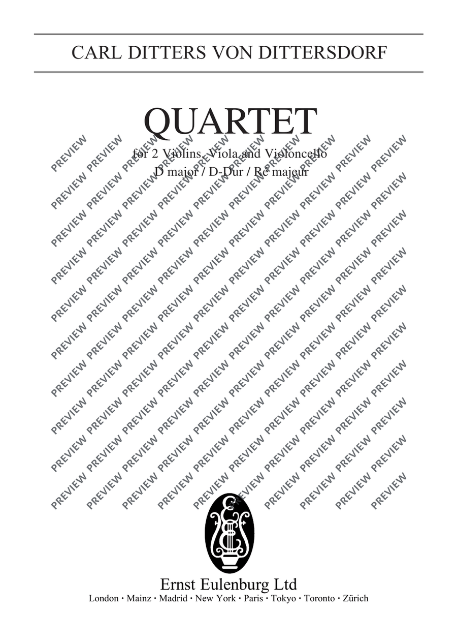 String Quartet D major String Quartet D major String Quartet scores gallery preview page 2