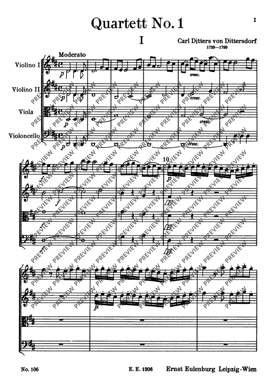 String Quartet D major String Quartet D major String Quartet scores gallery preview page 4