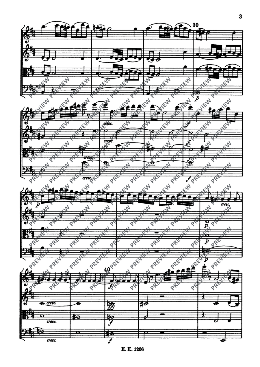 String Quartet D major String Quartet D major String Quartet scores gallery preview page 6