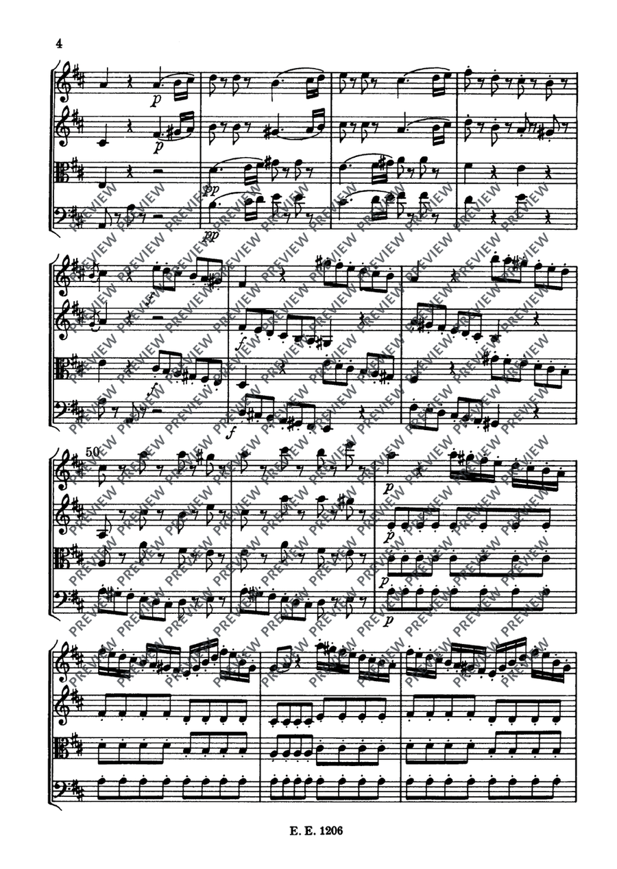 String Quartet D major String Quartet D major String Quartet scores gallery preview page 7