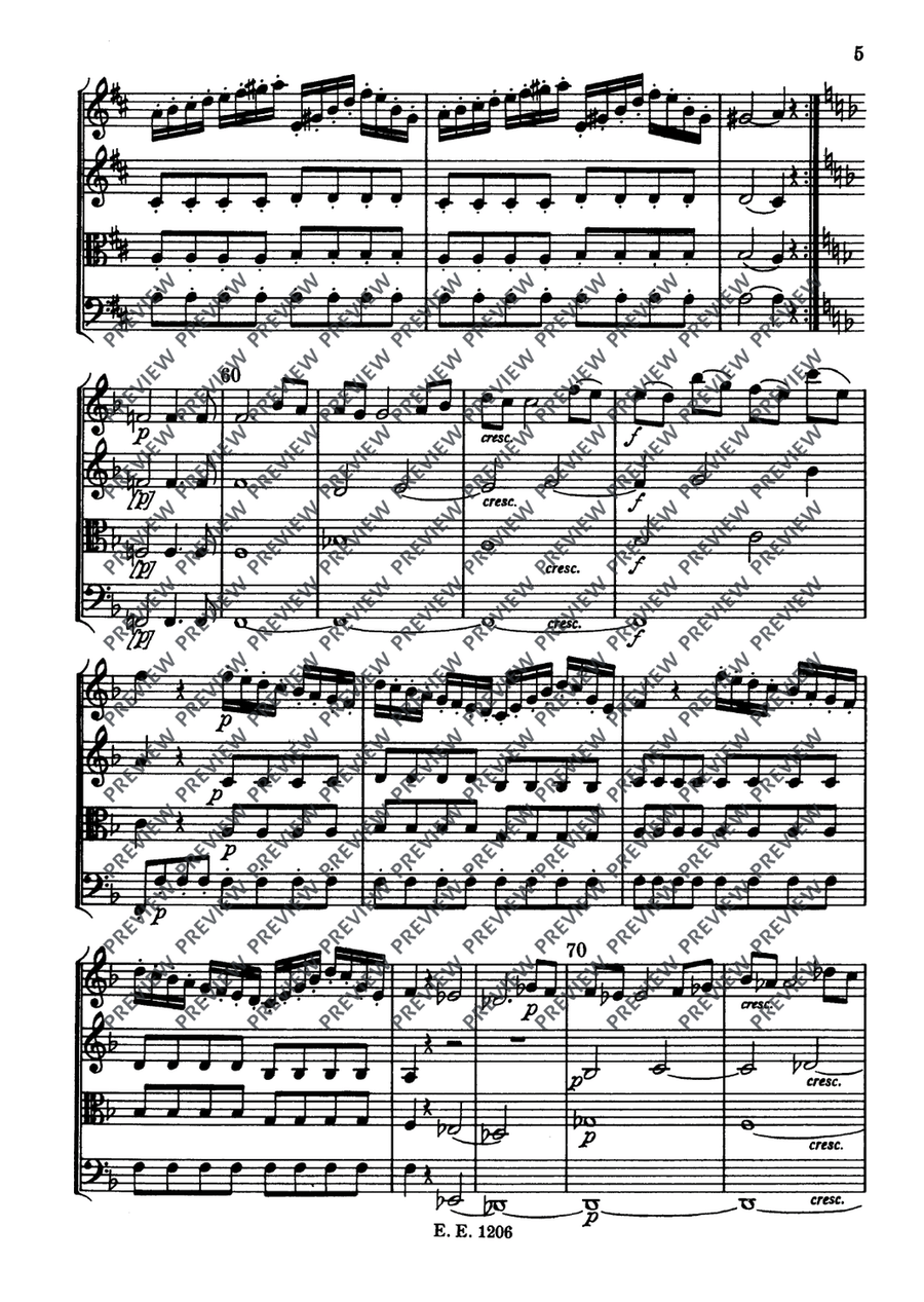 String Quartet D major String Quartet D major String Quartet scores gallery preview page 8