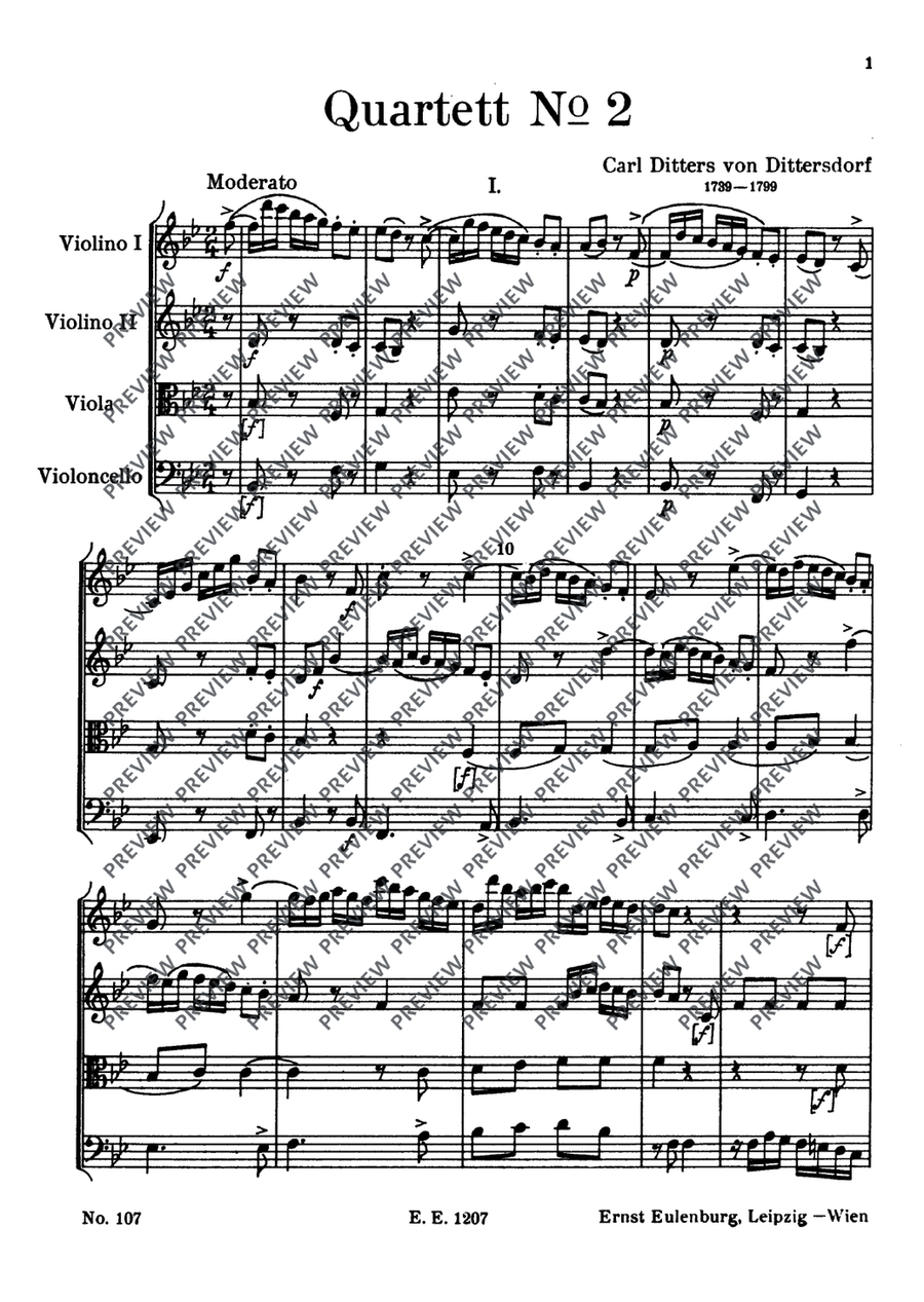 String Quartet No. 2 Bb major String Quartet scores gallery preview page 4