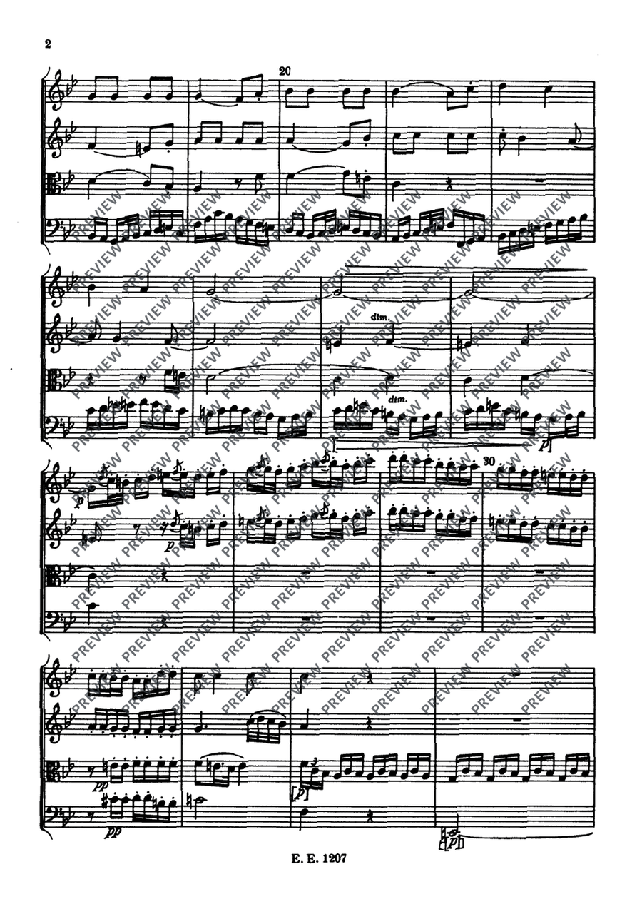 String Quartet No. 2 Bb major String Quartet scores gallery preview page 5