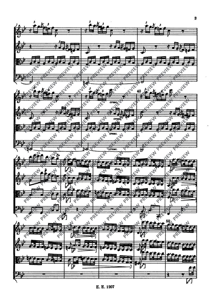 String Quartet No. 2 Bb major String Quartet scores gallery preview page 6
