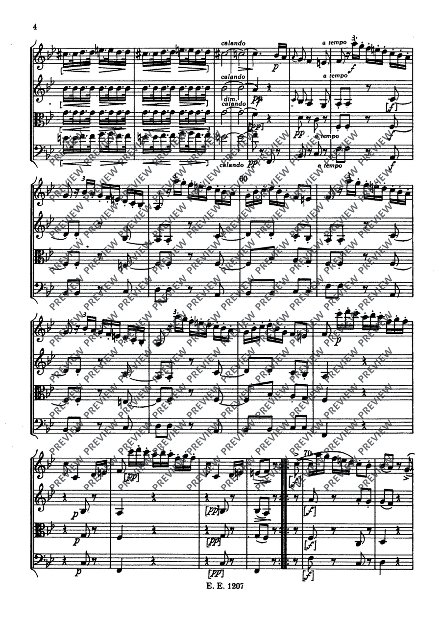 String Quartet No. 2 Bb major String Quartet scores gallery preview page 7