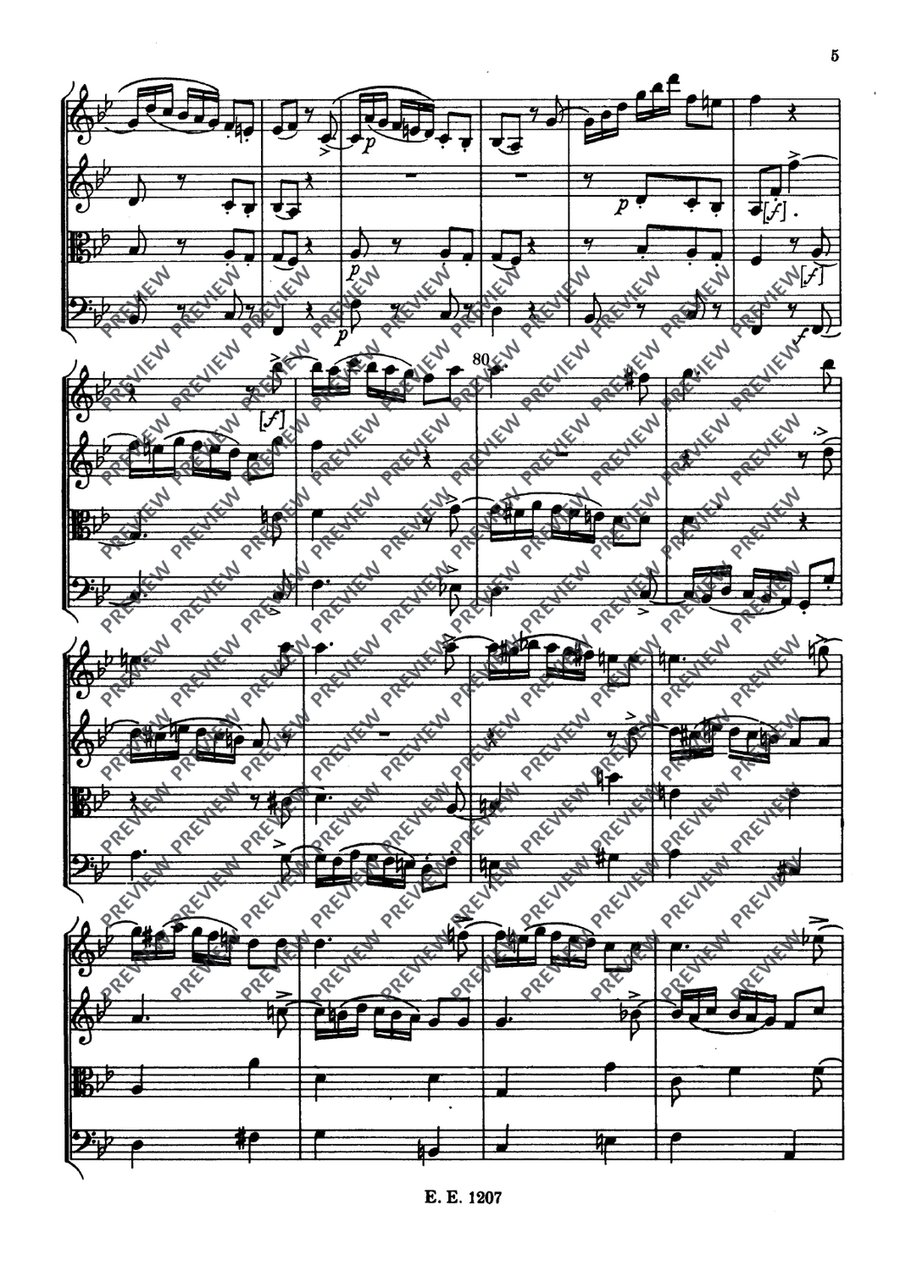 String Quartet No. 2 Bb major String Quartet scores gallery preview page 8