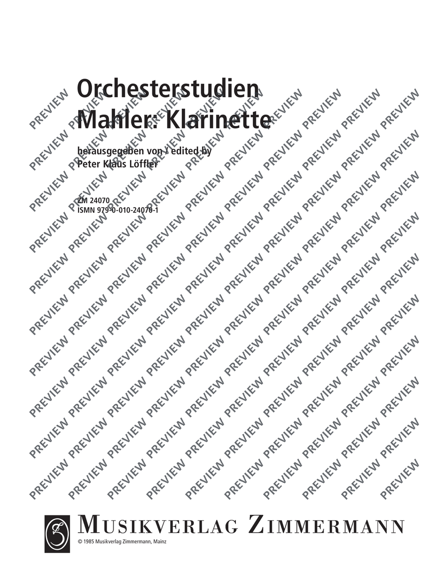 Orchestra Studies Orchestra Studies Clarinet scores gallery preview page 2