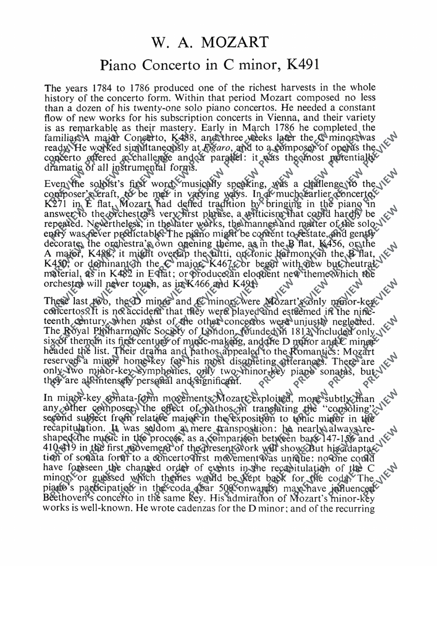 Concerto No. 24 C minor Concerto No. 24 C minor Orchestra scores gallery preview page 4