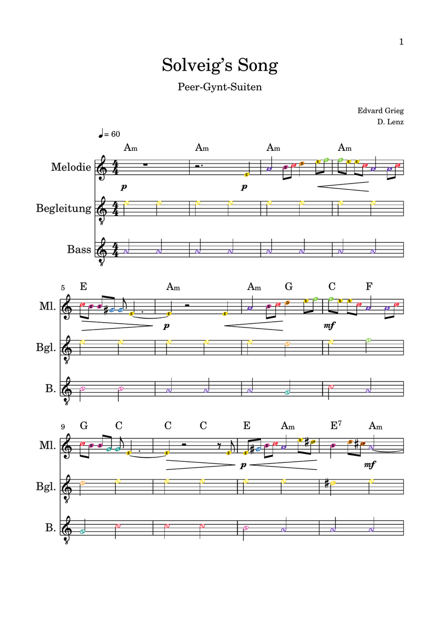 Solveig‘s Song Solveig‘s Song Score and Parts scores gallery preview page 1