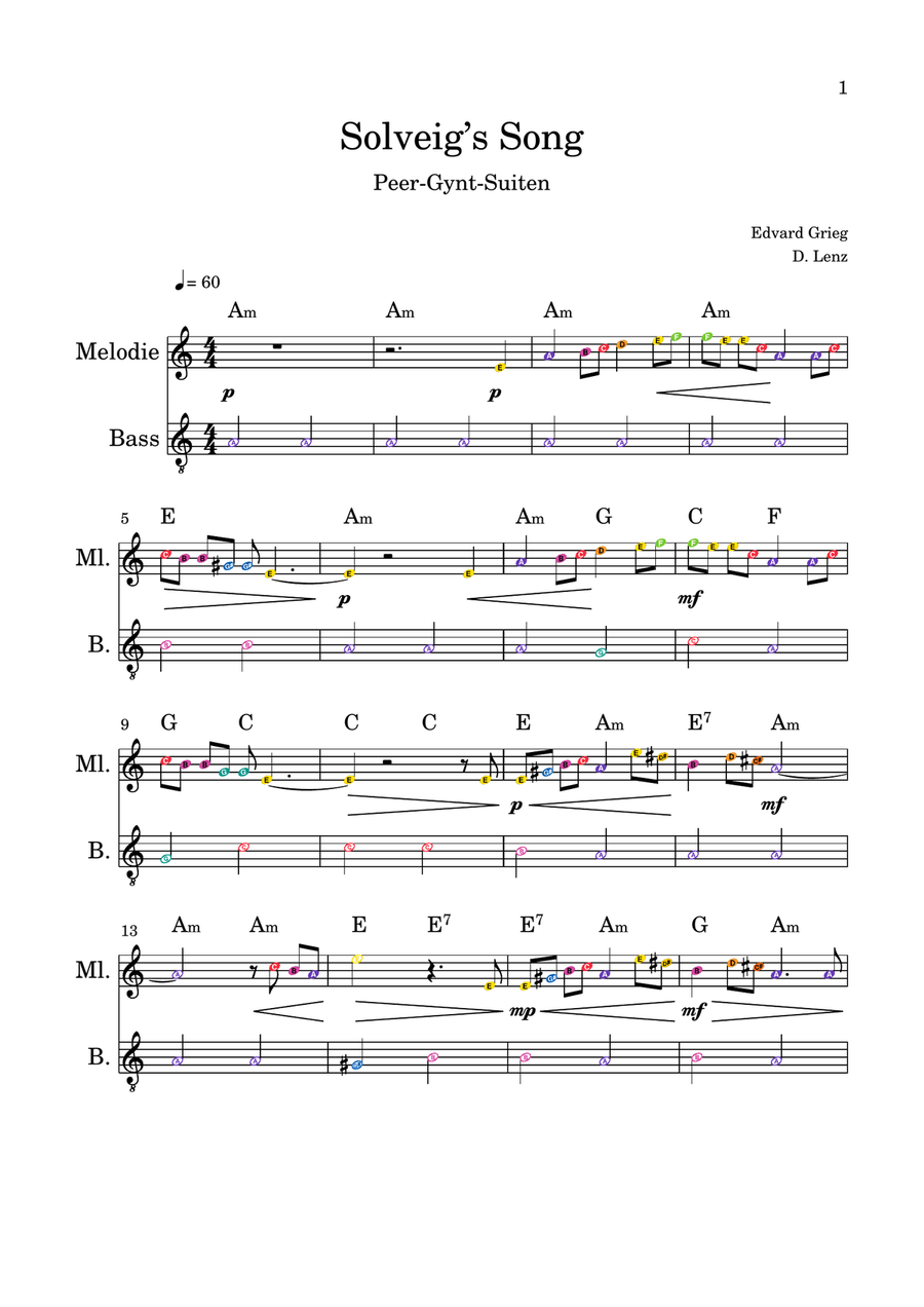 Solveig‘s Song Solveig‘s Song Percussion scores gallery preview page 1