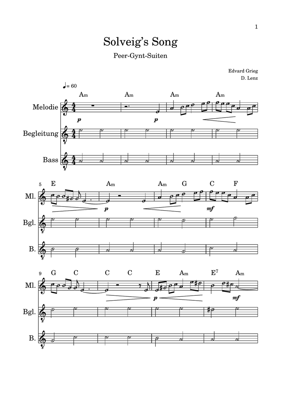 Solveig’s Song Solveig’s Song Glockenspiel scores gallery preview page 1