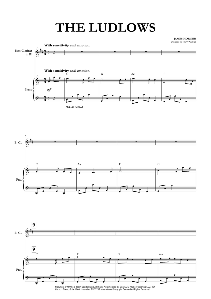 The Ludlows Bass Clarinet scores gallery preview page 4