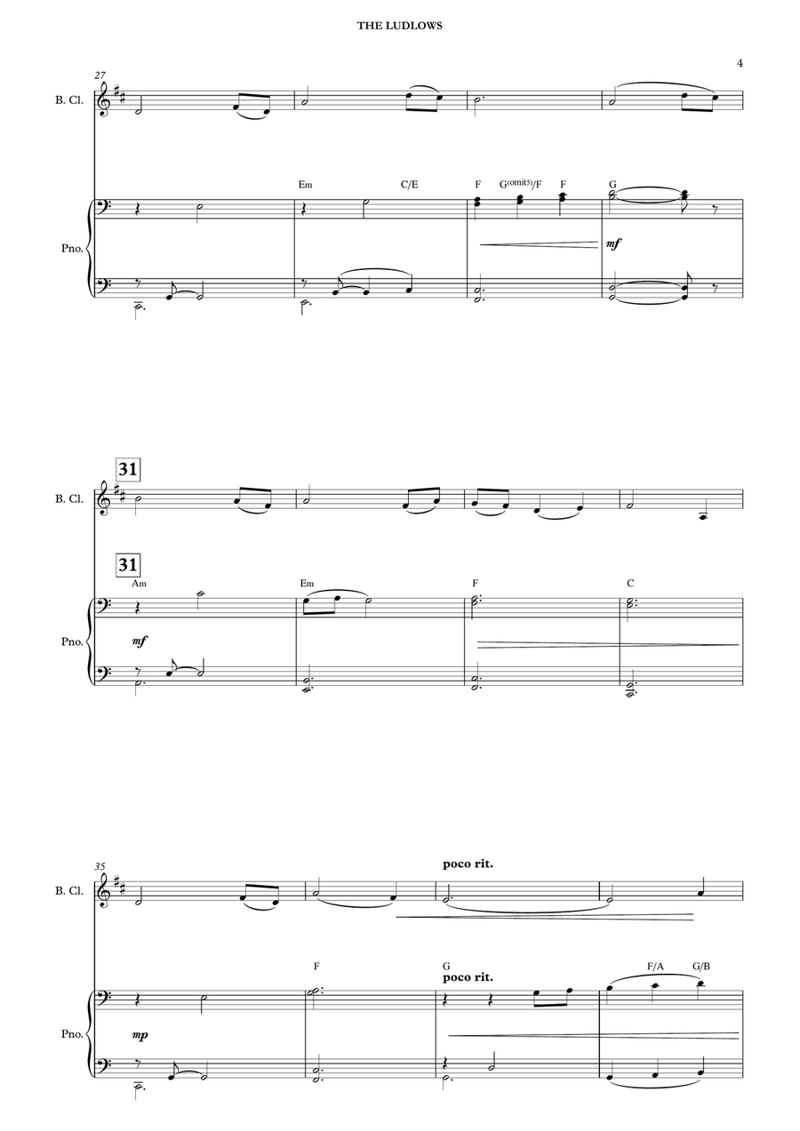 The Ludlows Bass Clarinet scores gallery preview page 6