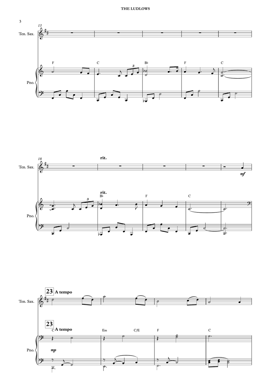 The Ludlows Tenor Saxophone scores gallery preview page 5