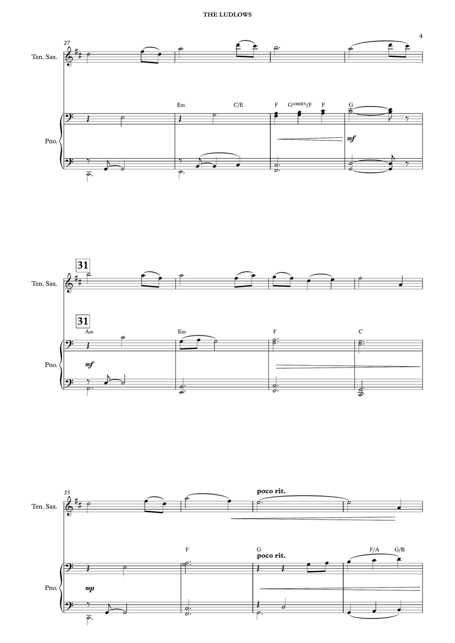 The Ludlows Tenor Saxophone scores gallery preview page 6