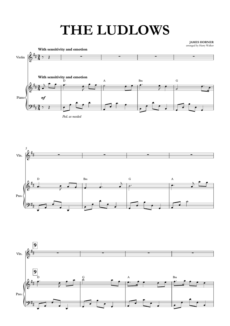 The Ludlows Violin Solo scores gallery preview page 4