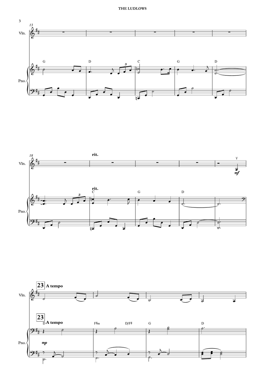 The Ludlows Violin Solo scores gallery preview page 5