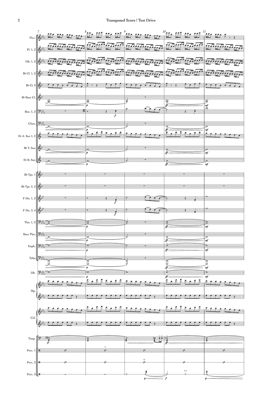 Test Drive - Score Only Concert Band scores gallery preview page 4