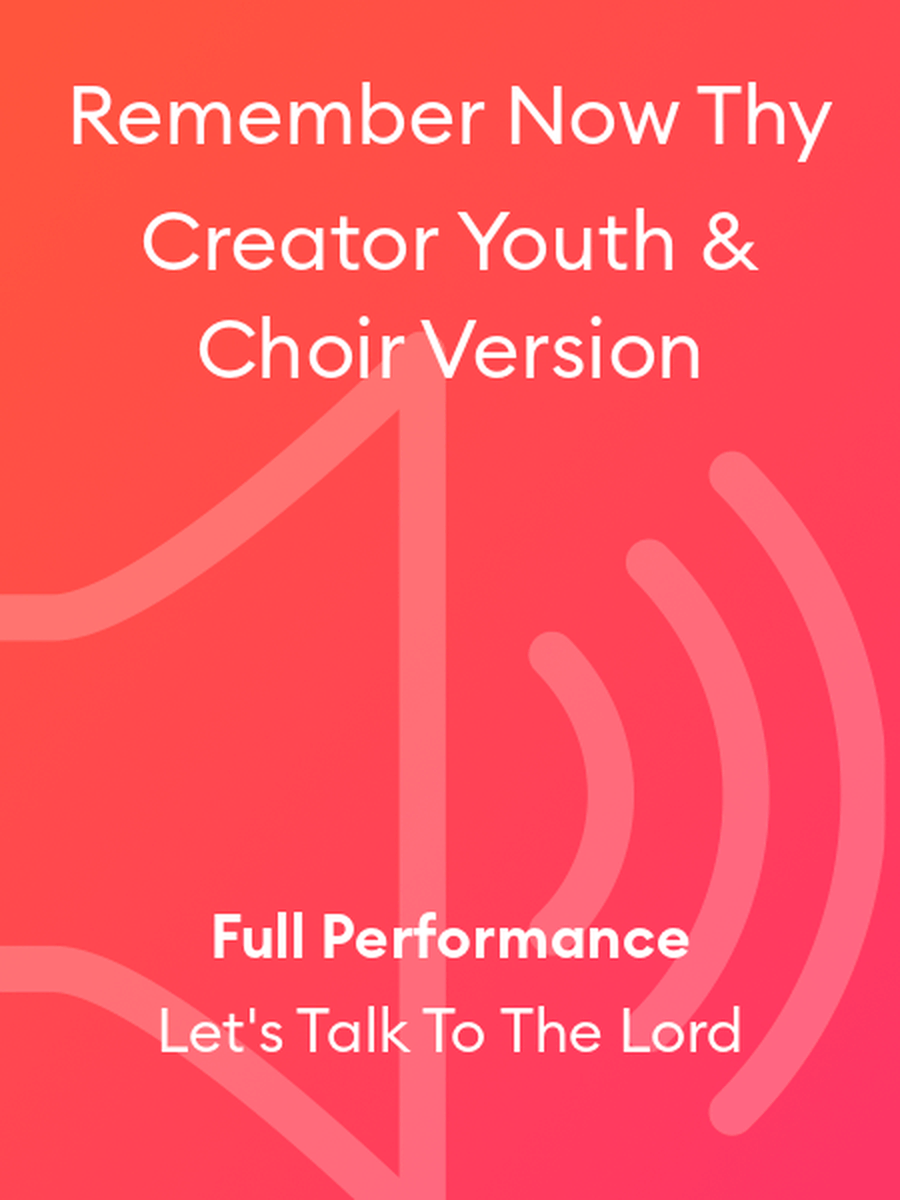 Remember Now Thy Creator Youth & Choir Version Choir scores gallery preview page 1