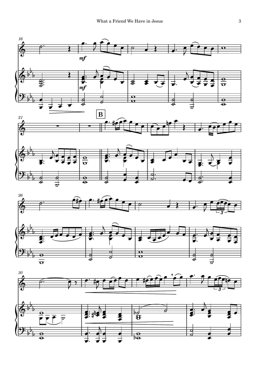 What a Friend We Have In Jesus Alto Saxophone scores gallery preview page 3