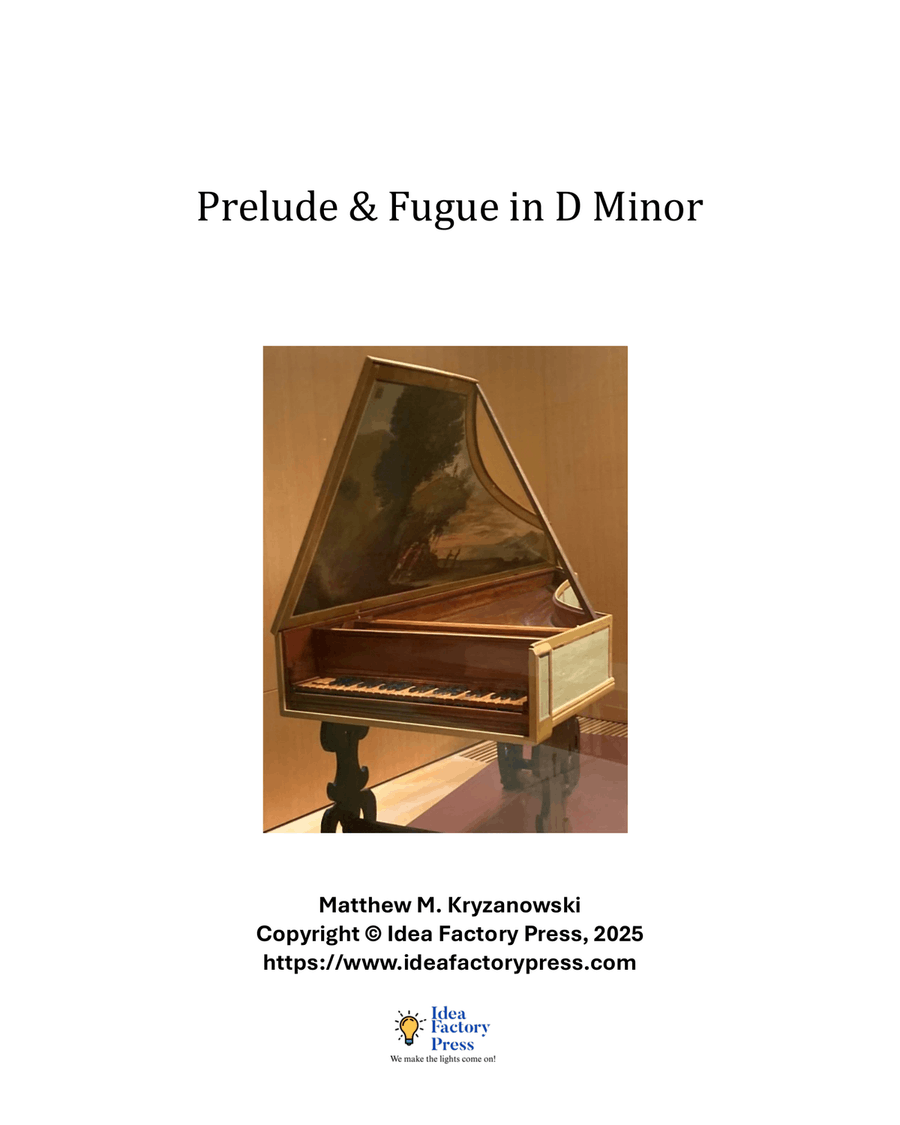 Prelude & Fugue in D Minor Piano Solo scores gallery preview page 1