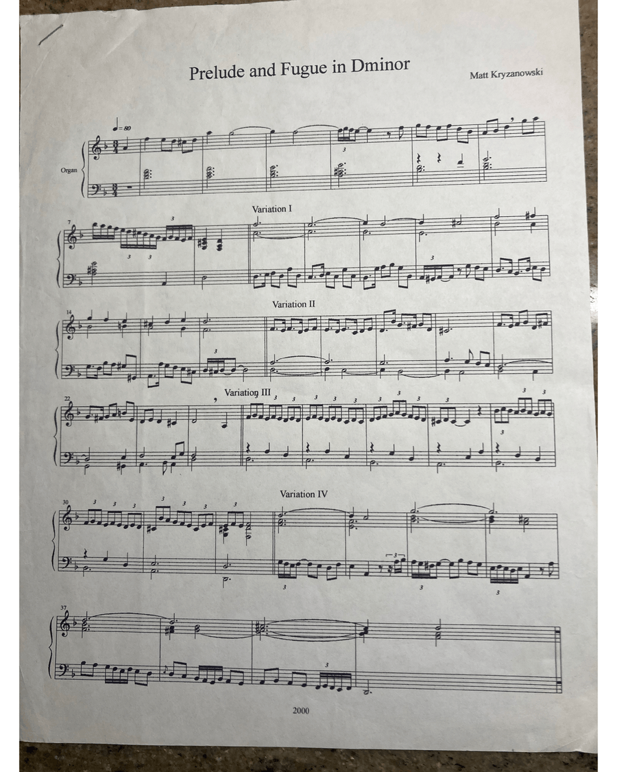 Prelude & Fugue in D Minor Piano Solo scores gallery preview page 2