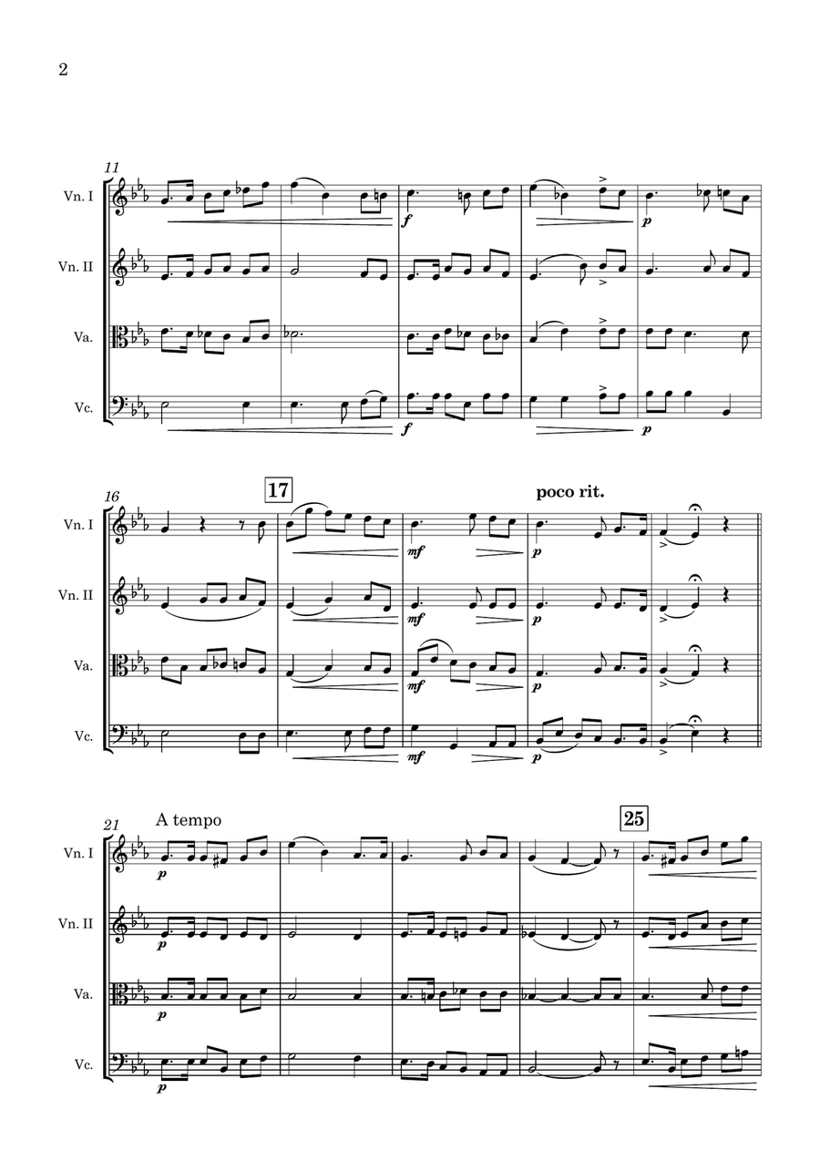 Henry Smart | Lady, Rise, Sweet Morn's Awaking | for String Quartet String Quartet scores gallery preview page 5