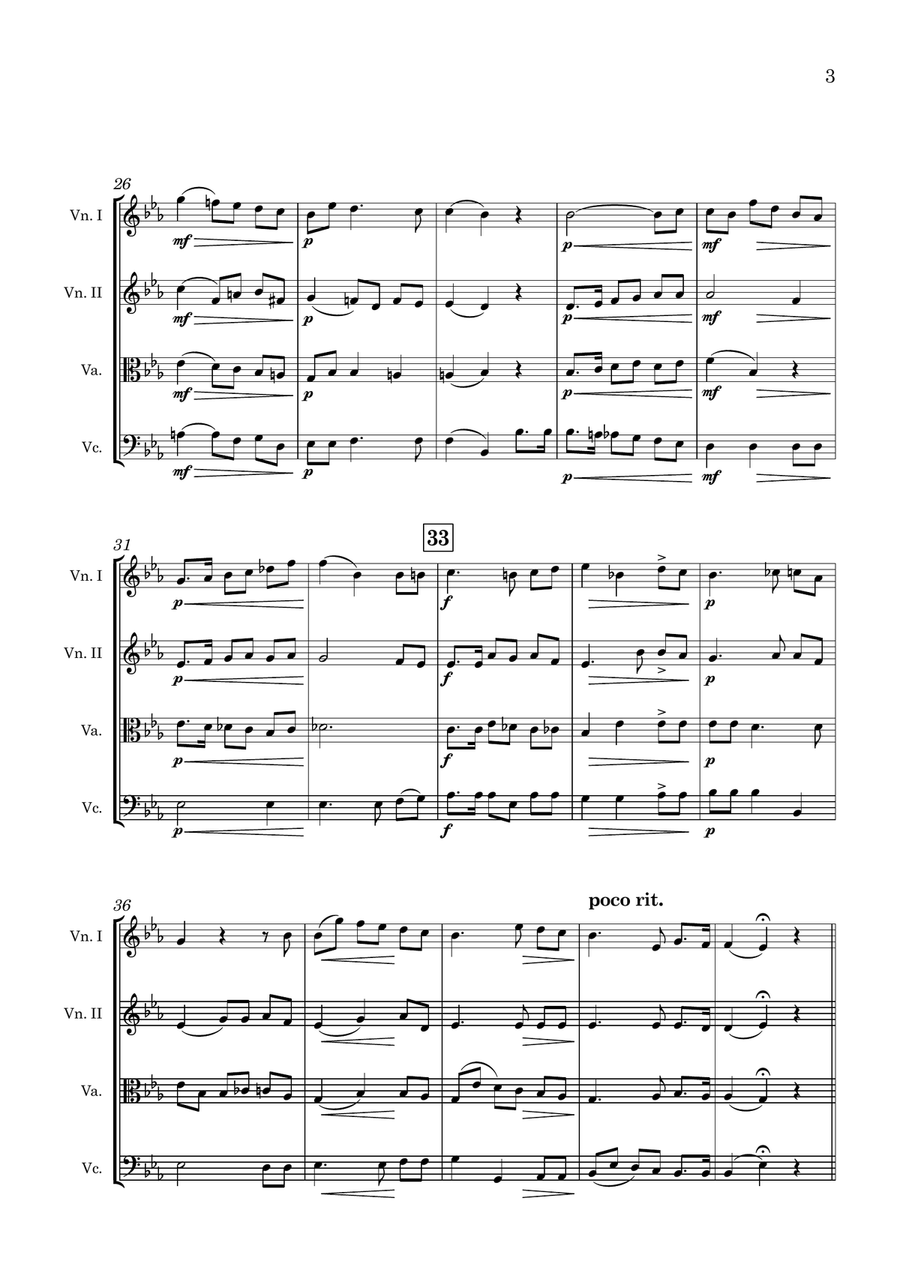 Henry Smart | Lady, Rise, Sweet Morn's Awaking | for String Quartet String Quartet scores gallery preview page 6