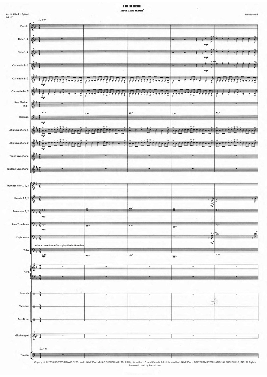 I Am The Doctor I Am The Doctor Concert Band scores gallery preview page 3