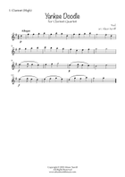 Yankee Doodle for 4 clarinets (with optional chalumeau solo) Clarinet Quartet scores gallery preview page 4