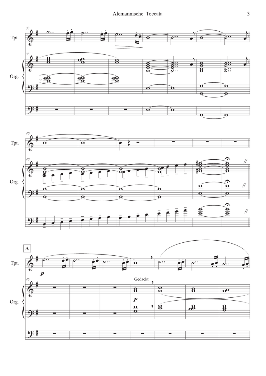 Alemannische Toccata ( Alemannic Toccata ) Trumpet Solo scores gallery preview page 5