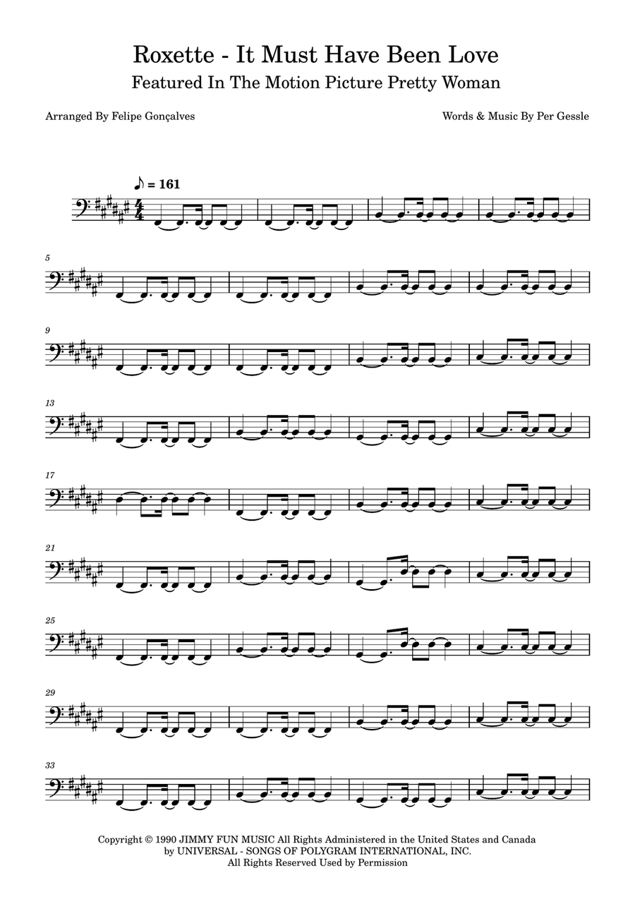 It Must Have Been Love It Must Have Been Love Classical Guitar scores gallery preview page 1
