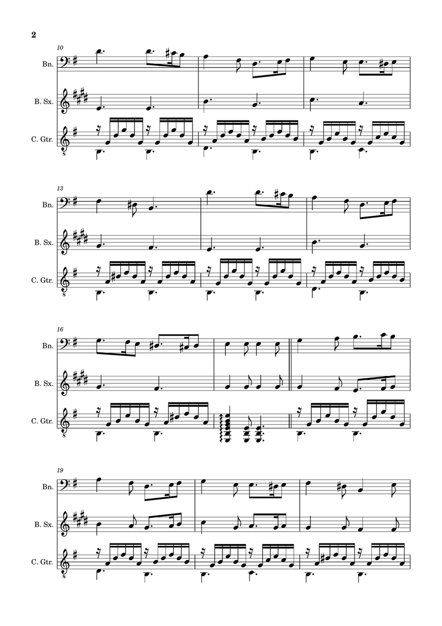 Greensleeves - Traditional English for Bassoon and B. Sax. Woodwind Duet scores gallery preview page 2