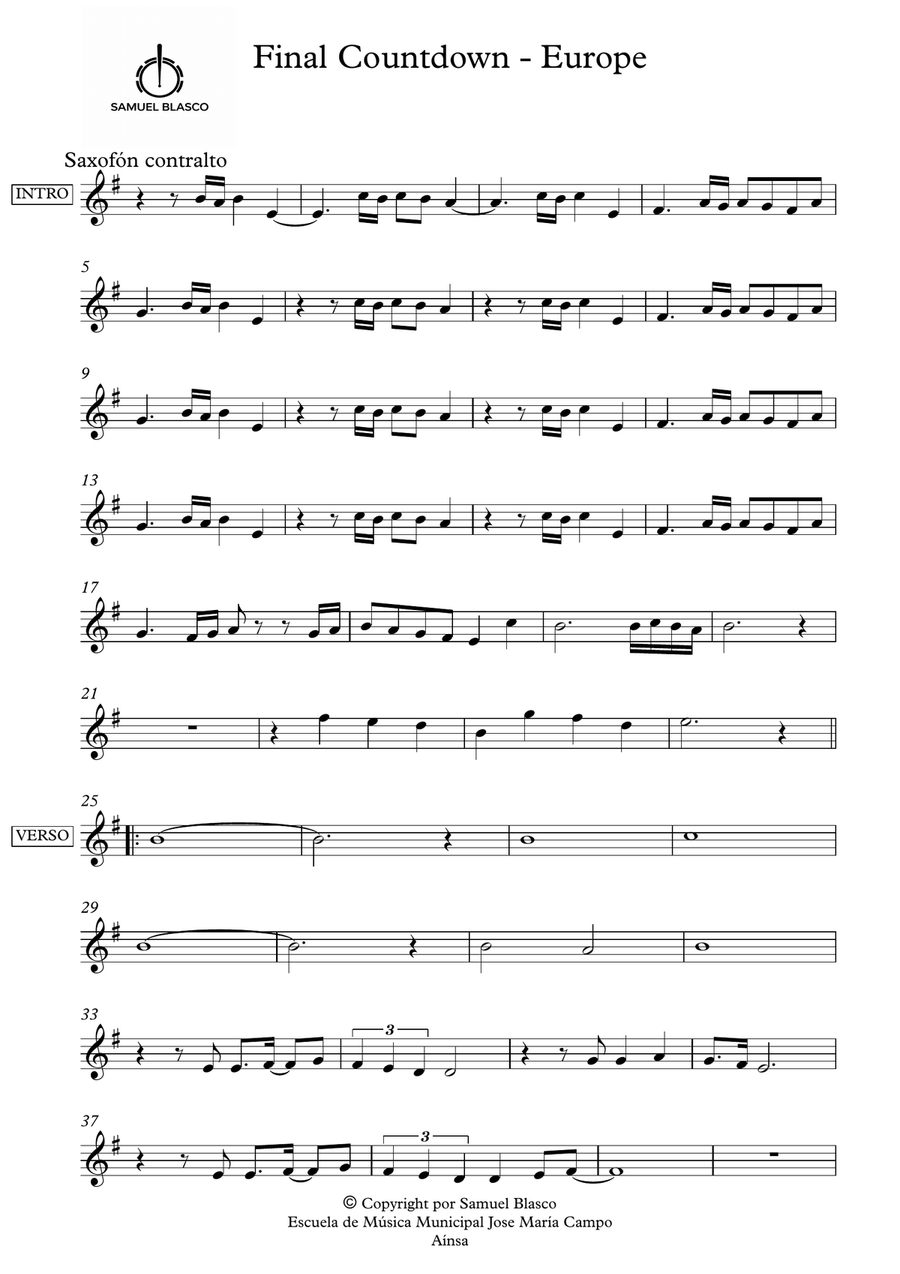Final Countdown Final Countdown Jazz Ensemble scores gallery preview page 3