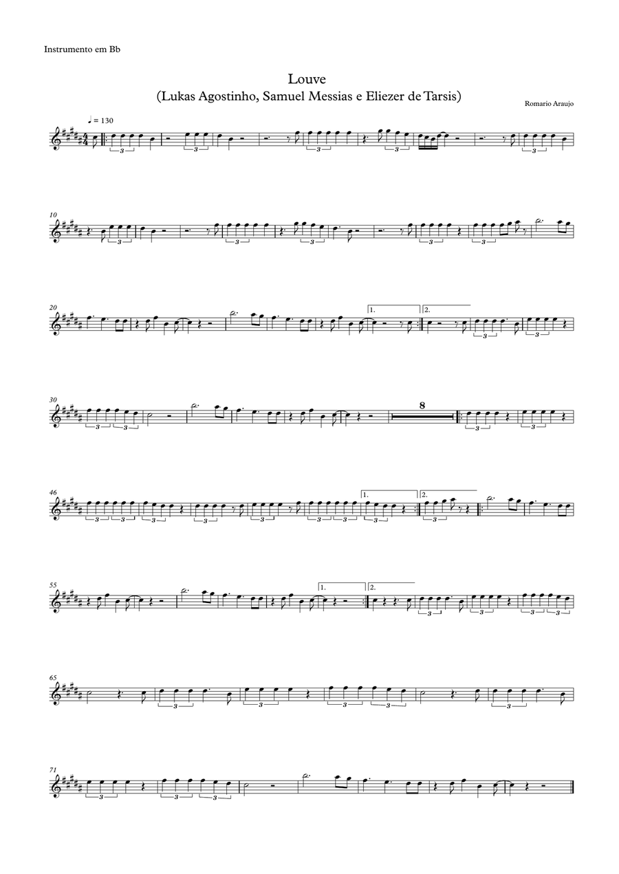 Praise Praise Tenor Saxophone scores gallery preview page 1