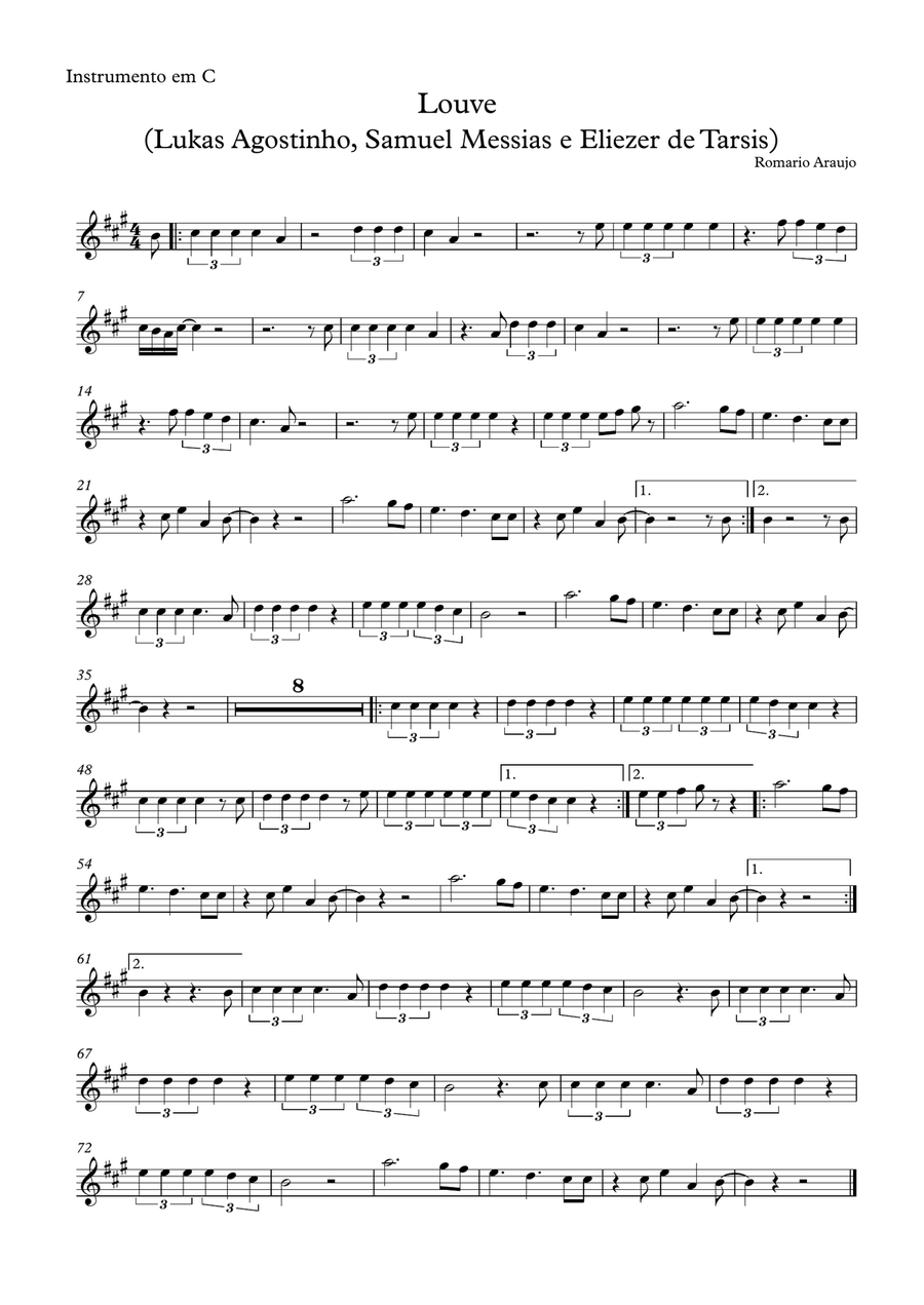 Praise Violin Solo scores gallery preview page 1