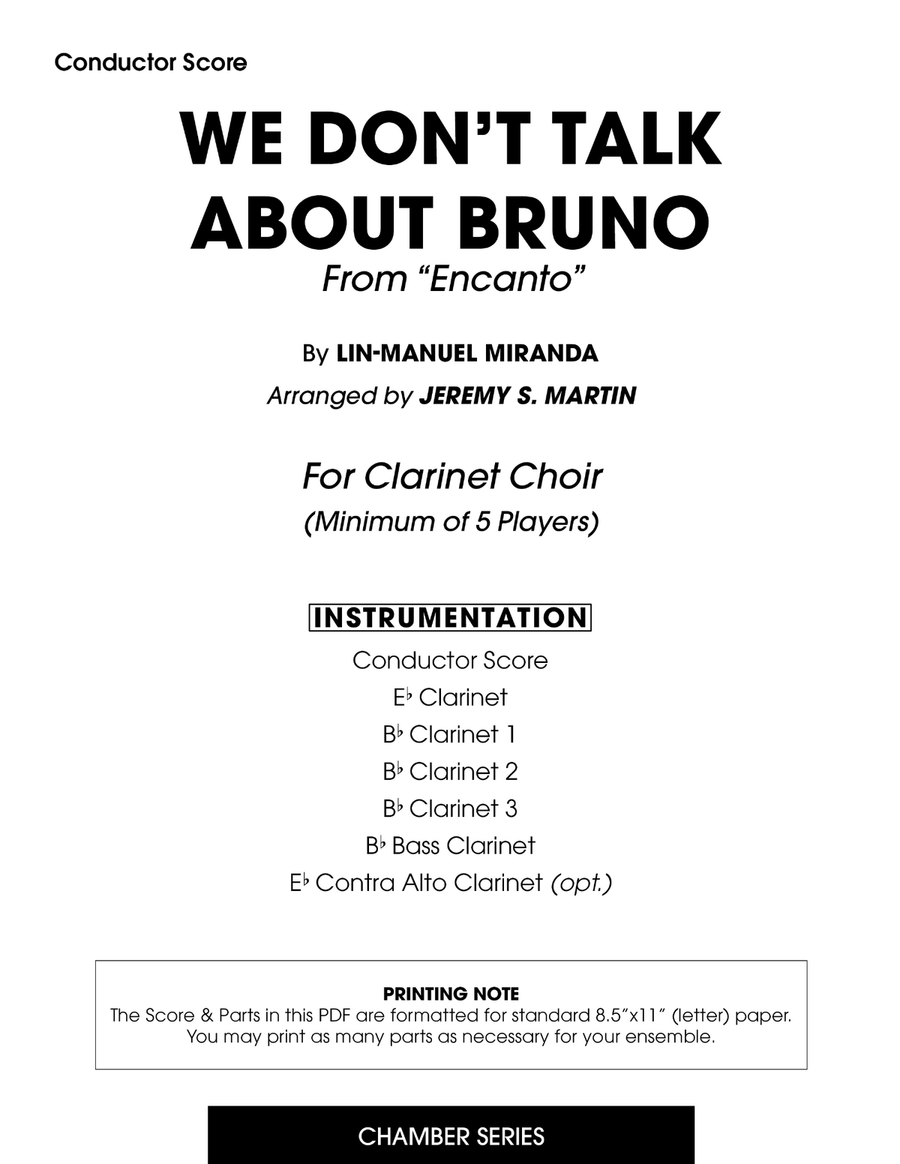 We Don't Talk About Bruno Clarinet Quintet scores gallery preview page 2
