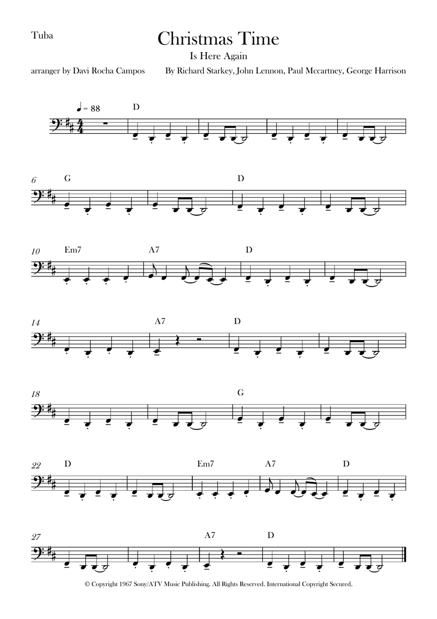 Christmas Time (Is Here Again) Tuba scores gallery preview page 1