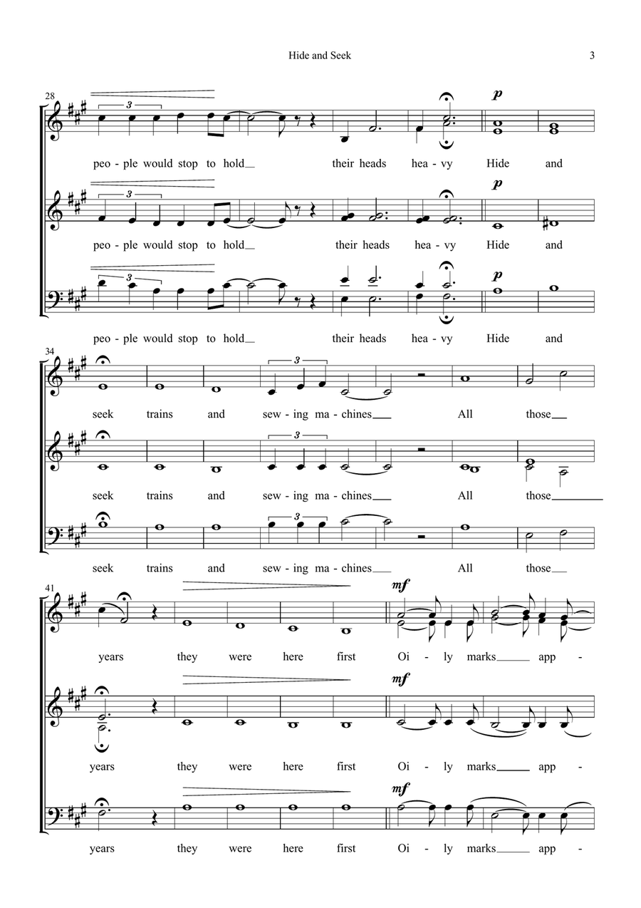 Hide And Seek Hide And Seek A Cappella scores gallery preview page 3