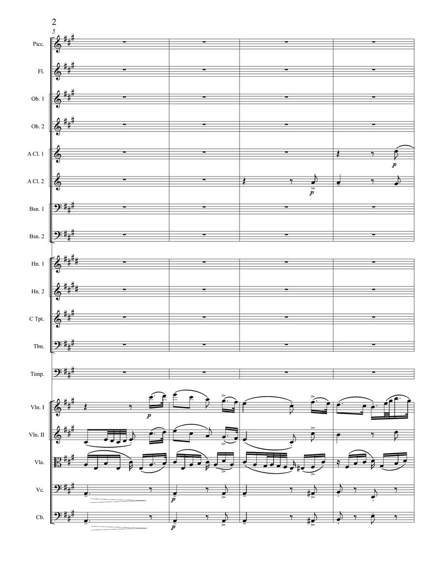 F. Schubert - Rondo, Op.107, D.951, Orchestrated by A. Leytush - Score Only Full Orchestra scores gallery preview page 2