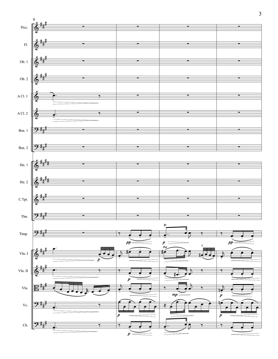 F. Schubert - Rondo, Op.107, D.951, Orchestrated by A. Leytush - Score Only Full Orchestra scores gallery preview page 3