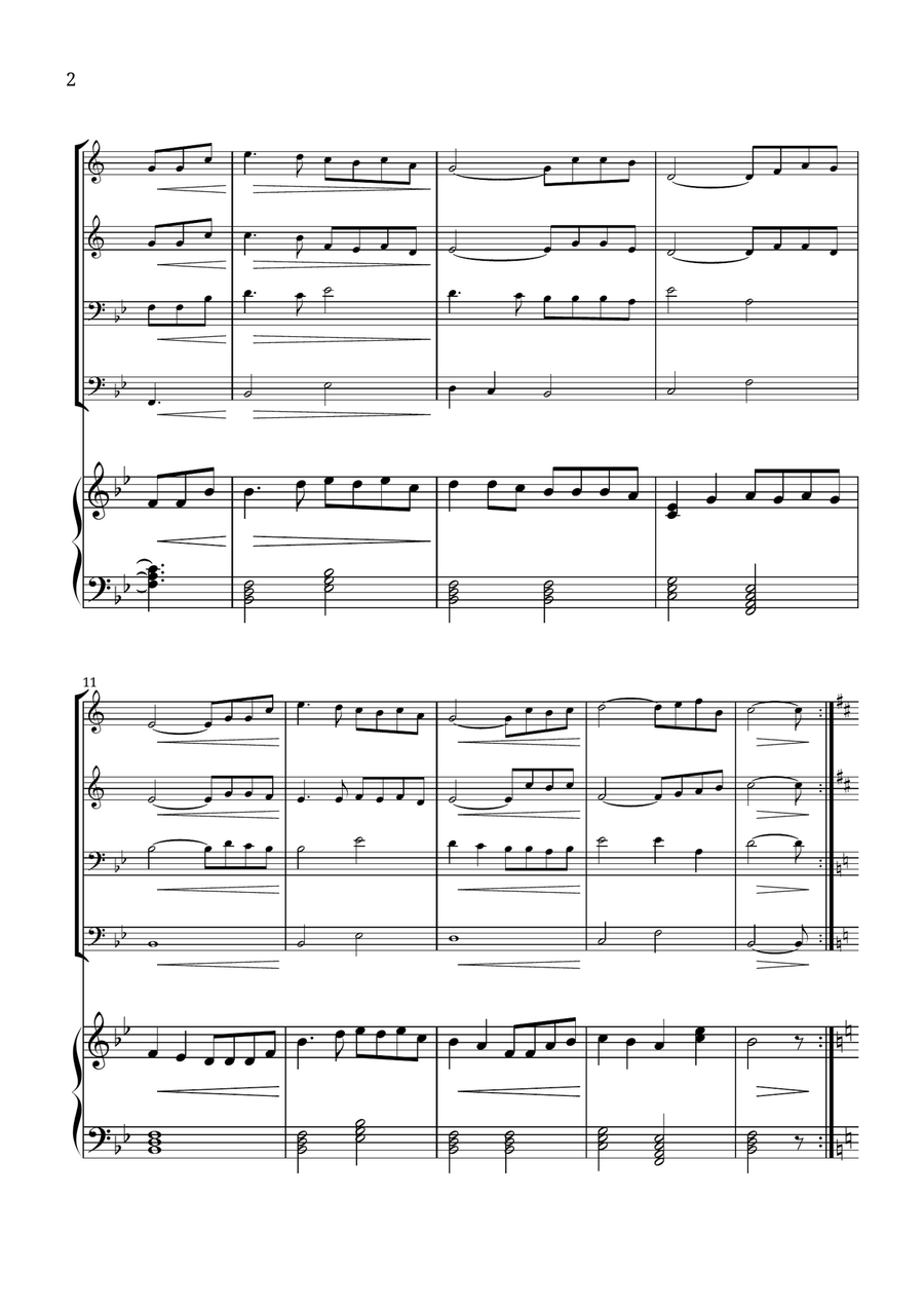 How Great Thou Art Small Ensemble scores gallery preview page 2