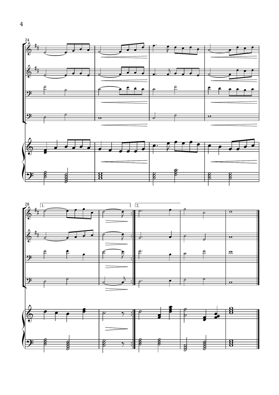 How Great Thou Art Small Ensemble scores gallery preview page 4