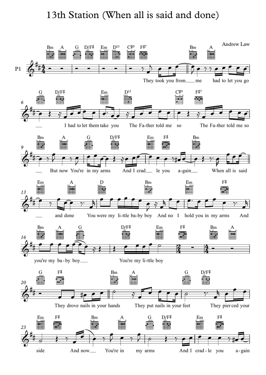 13th Station (When all is said and done) Piano, Vocal scores gallery preview page 2