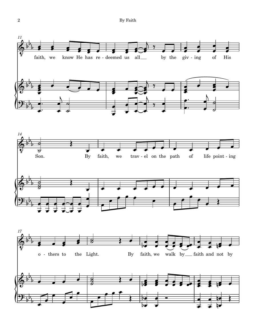 By Faith By Faith Piano, Vocal scores gallery preview page 2